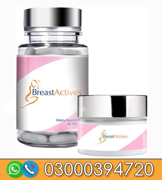 Breast Actives All Natural Breast Enhancement Supplement Capsules and Cream Combo Kit