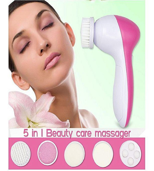 5 In 1 Electric Facial Cleaner Face Skin Care Brush Massager