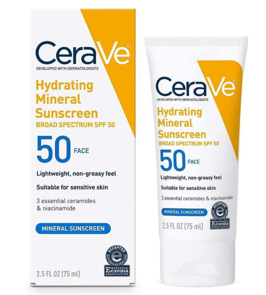 Cerave Hydrating Mineral Sunscreen Spf 50