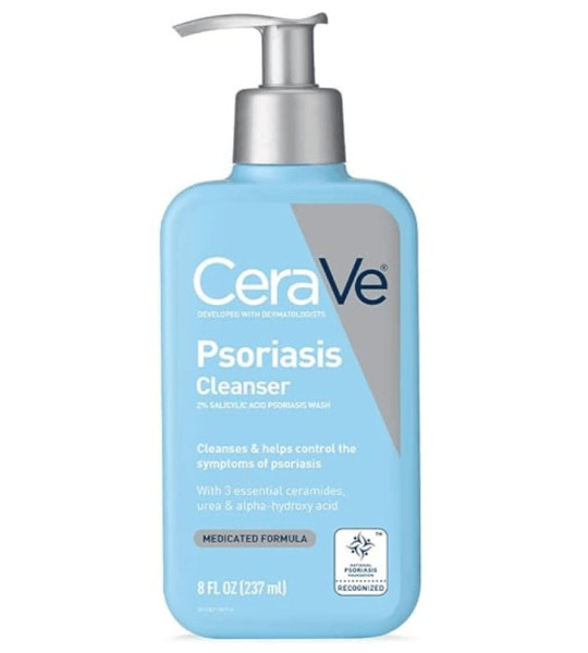Cerave Psoriasis Cleanser 237 Ml | With Salicylic Acid For Dry Skin Itch Relief & Latic Acid For Exfoliation